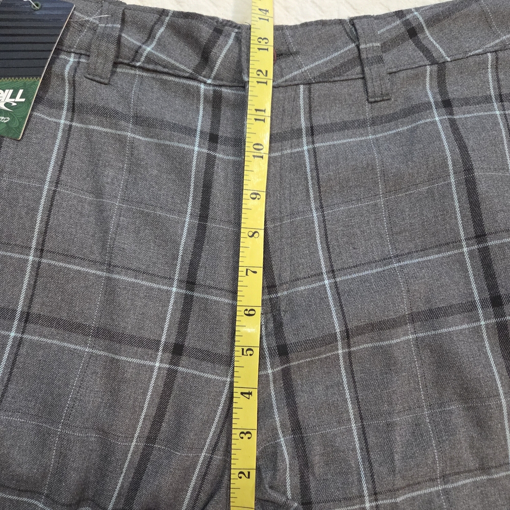 O'Neill Men's 38 Sterling Shorts Grey Plaid Chino Golf Casual - Picture 9 of 10